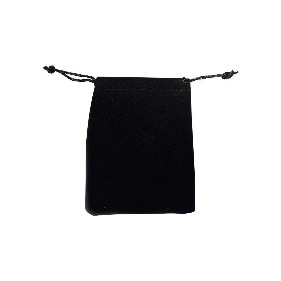 Black Velvet Jewellery Pouch, 70 mm wide | APL Packaging