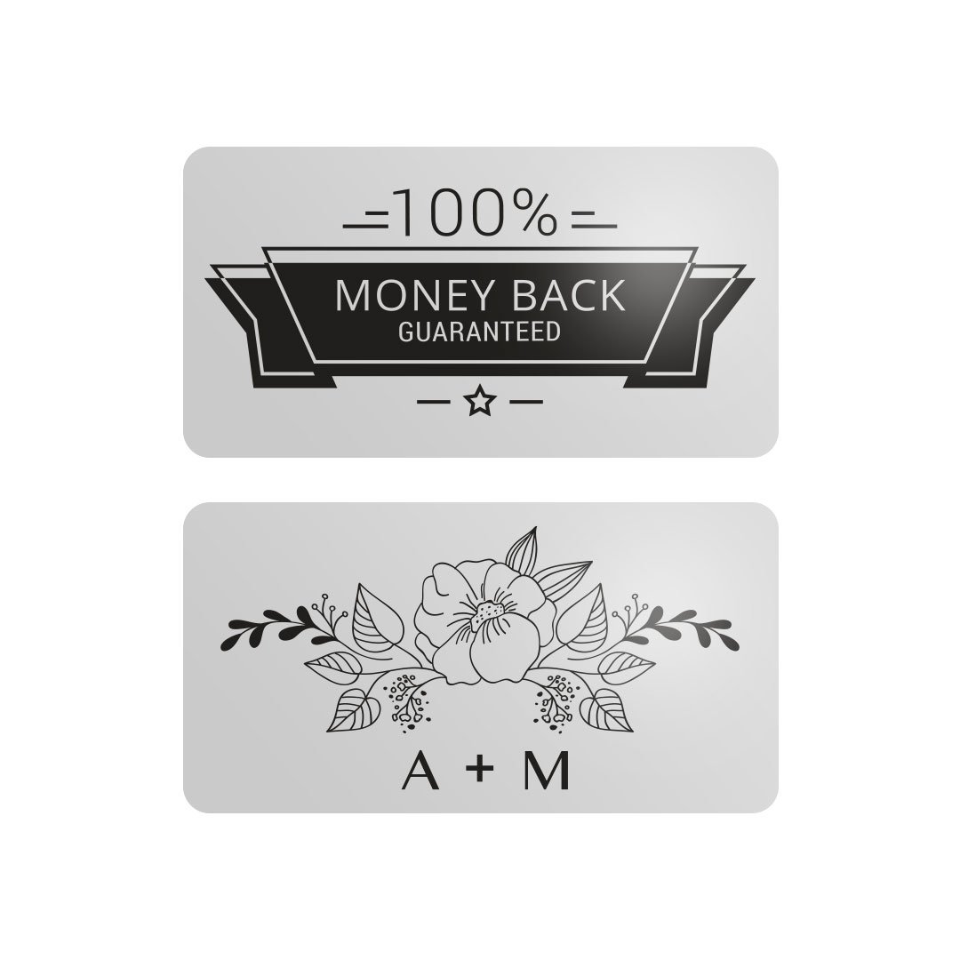 Silver Printable Labels