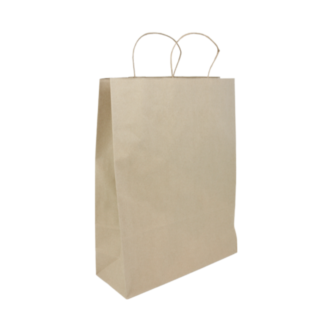 Non Ribbed Twist Handle Paper Bags, 32 cm wide | APL Packaging